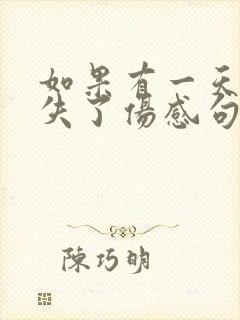 如果有一天我消失了伤感句子