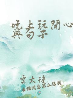 晚上玩开心的经典句子