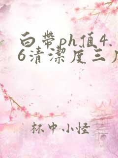 白带ph值4.6清洁度三度