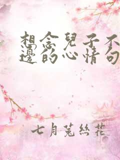 想念儿子不在身边的心情句子