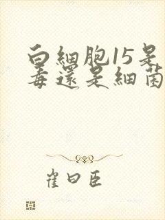 白细胞15是病毒还是细菌