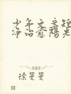 少年文案短句干净治愈阳光