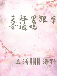 天秤男跟摩羯女合适吗