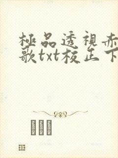 极品透视赤焰圣歌txt校正下载