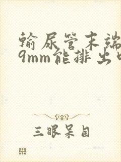 输尿管末端结石9mm能排出吗