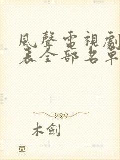 风声电视剧演员表全部名单