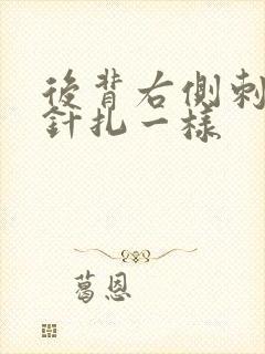 后背右侧刺痛像针扎一样