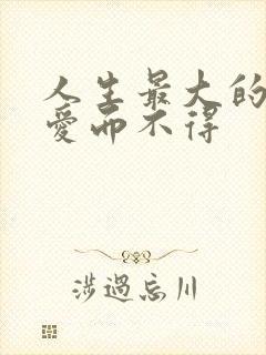 人生最大的遗憾爱而不得