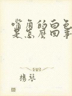 嘴角的白色斑块是怎么回事