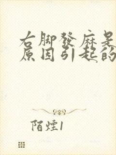 右脚发麻是什么原因引起的