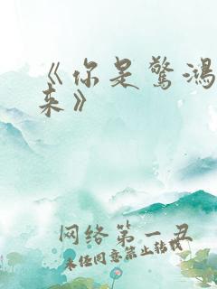 《你是惊鸿照影来》