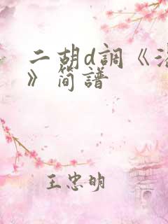 二胡d调《渴望》简谱