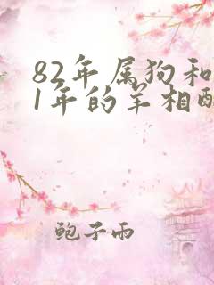 82年属狗和91年的羊相配吗