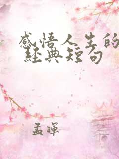 感悟人生的句子 经典短句