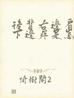 后背右边肩胛骨下边疼是怎么回事