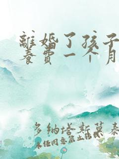 离婚了孩子的抚养费一个月多少钱