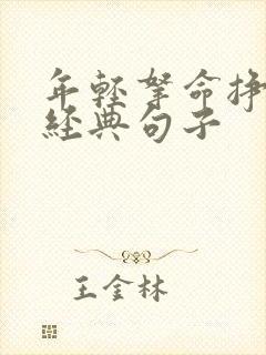 年轻拿命挣钱 经典句子