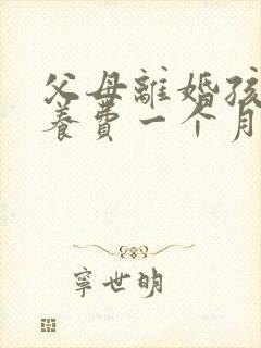 父母离婚孩子抚养费一个月多少钱