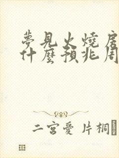 梦见火烧房子是什么预兆周公解梦