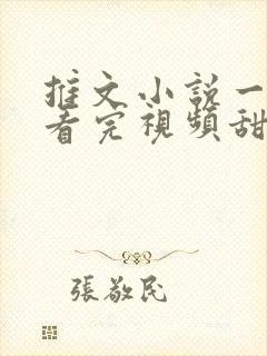 推文小说一口气看完视频甜