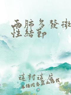 两肺多发微小实性结节