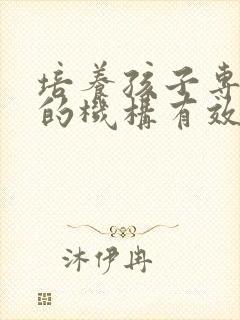 培养孩子专注力的机构有效吗