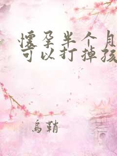 怀孕半个月怎么可以打掉孩子