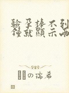 验孕棒不到一分钟就显示两条杠