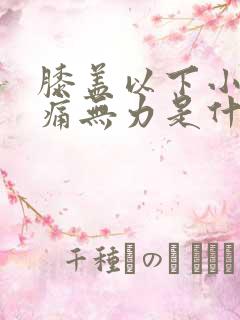 膝盖以下小腿酸痛无力是什么原因