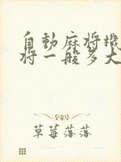 自动麻将机的麻将一般多大