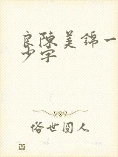 良陈美锦一共多少字