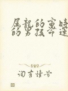 属龙的寅时出生的男孩命运