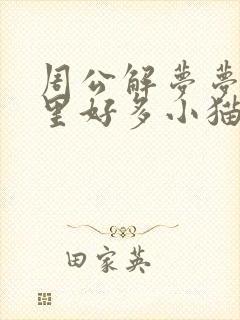 周公解梦梦见家里好多小猫什么意思