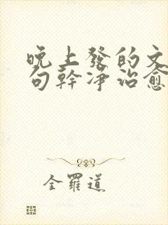 晚上发的文案短句干净治愈