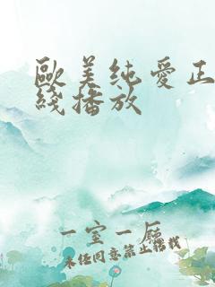 欧美纯爱正片在线播放