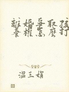 离婚争取孩子抚养权怎么打官司