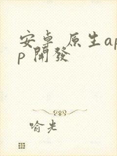 安卓 原生app 开发