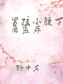 男孩小腹下面三角区疼