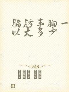 脂肪丰胸一次可以大多少