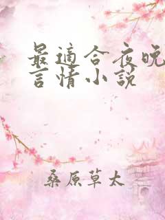 最适合夜晚看的言情小说