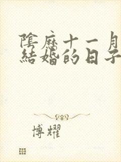 阴历十一月适合结婚的日子