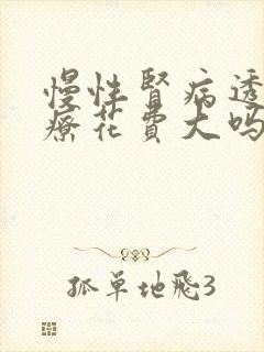 慢性肾病透析治疗花费大吗