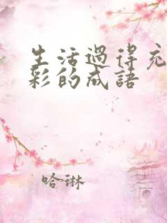 生活过得充实精彩的成语