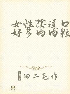 女性阴道口长了好多肉肉粒