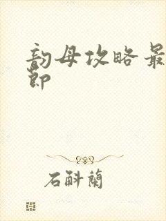 韵母攻略最新章节