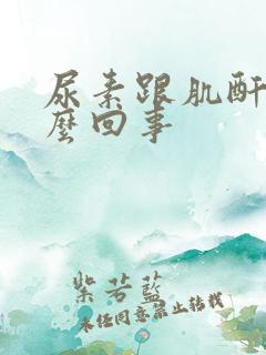 尿素跟肌酐低怎么回事