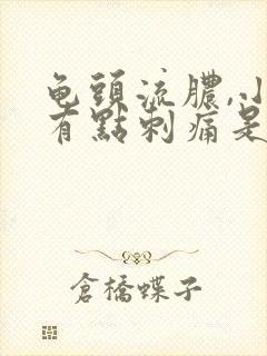 龟头流脓,小便有点刺痛是怎么回事