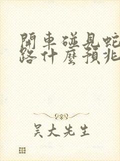 开车碰见蛇过马路什么预兆