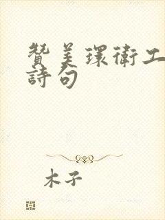 赞美环卫工人的诗句