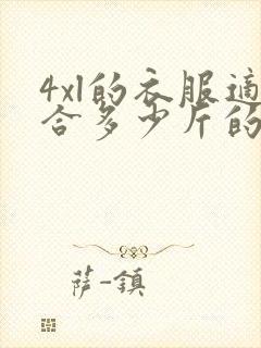 4xl的衣服适合多少斤的人穿